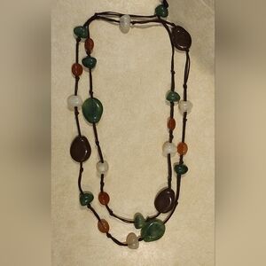 Vintage Boho Long Beaded Statement Necklace